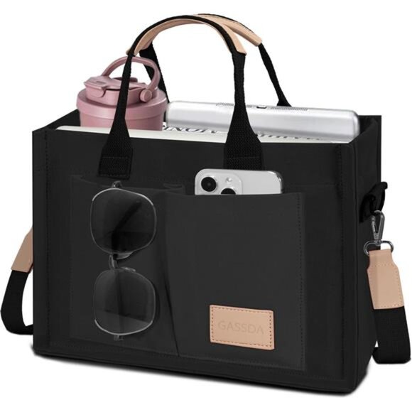 Tote Bags for Women Canvas Tote Purse Crossbody with Pockets Top Handle - Picture 1 of 7